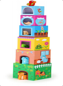 Zabawka edukacyjna dla dzieci - wieża zwierzęta Small Foot 